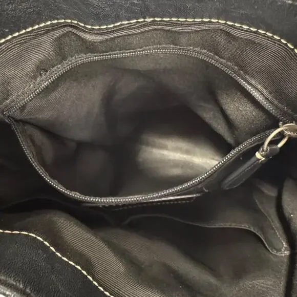 Coach Hampton Jacquard Logo Canvas and Leather Shoulder bag - Picture 11 of 14